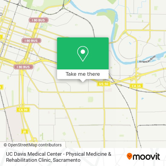 UC Davis Medical Center - Physical Medicine & Rehabilitation Clinic map