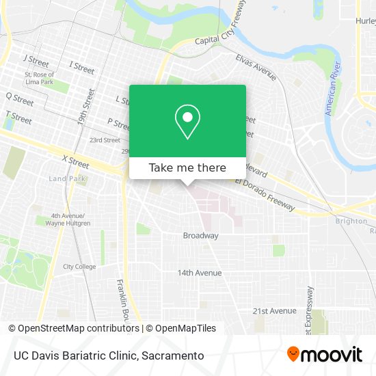 UC Davis Bariatric Clinic map
