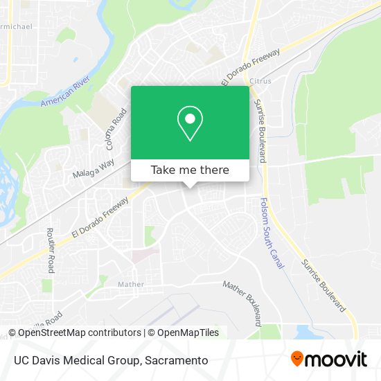 UC Davis Medical Group map
