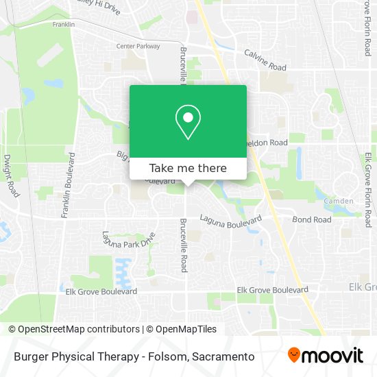 Burger Physical Therapy - Folsom map