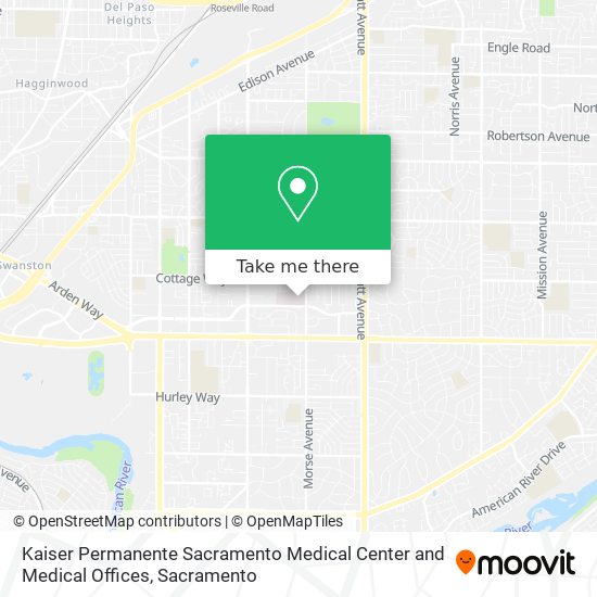 Mapa de Kaiser Permanente Sacramento Medical Center and Medical Offices