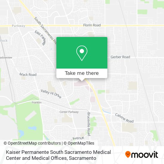 Kaiser South Sacramento Map How To Get To Kaiser Permanente South Sacramento Medical Center And Medical  Offices In Sacramento By Bus Or Light Rail?