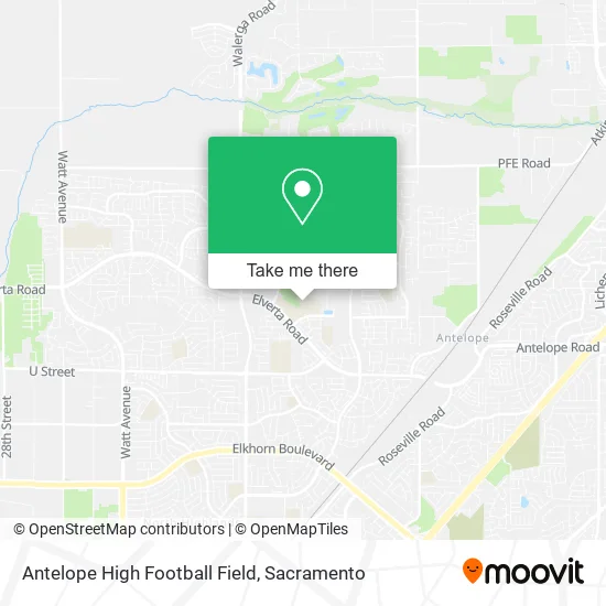 Mapa de Antelope High Football Field