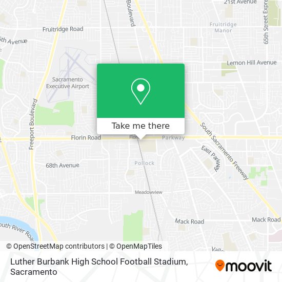 Luther Burbank High School Football Stadium map