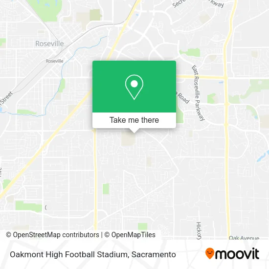Mapa de Oakmont High Football Stadium