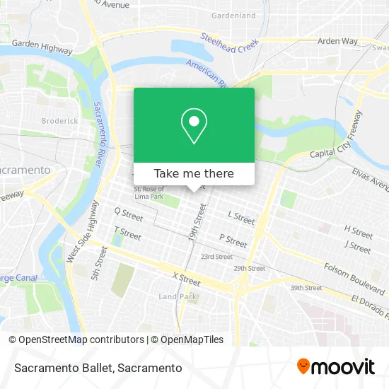 Sacramento Ballet map