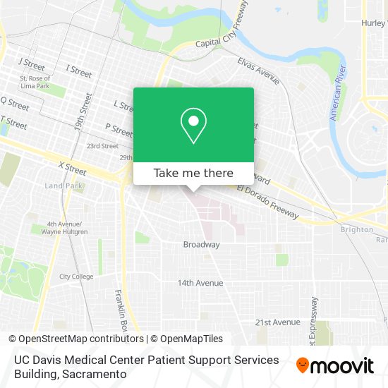 UC Davis Medical Center Patient Support Services Building map