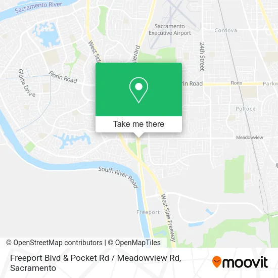 Mapa de Freeport Blvd & Pocket Rd / Meadowview Rd