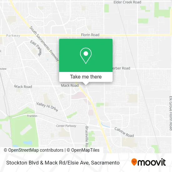 Mapa de Stockton Blvd & Mack Rd / Elsie Ave