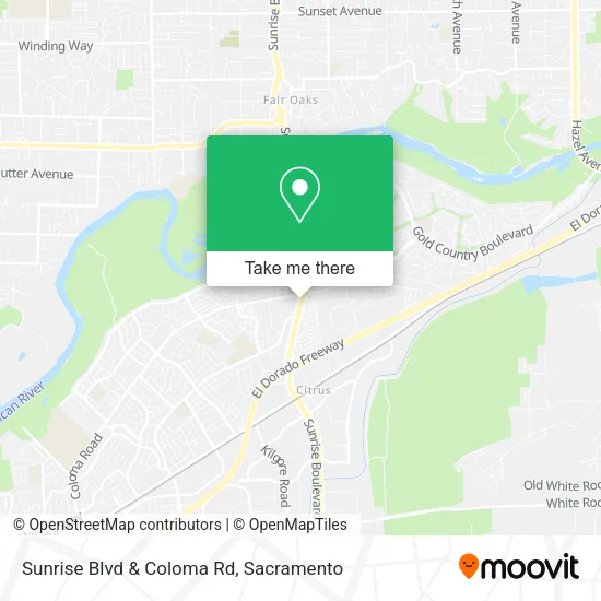 Sunrise Blvd & Coloma Rd map