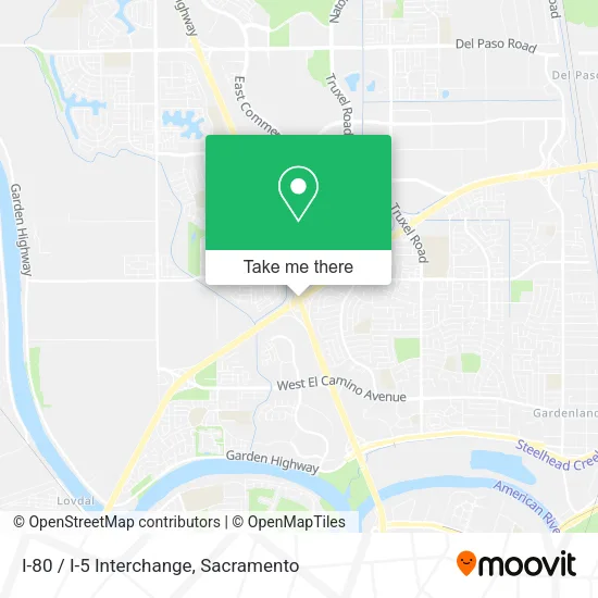 Mapa de I-80 / I-5 Interchange