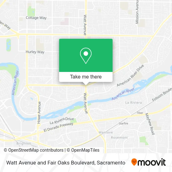 Mapa de Watt Avenue and Fair Oaks Boulevard