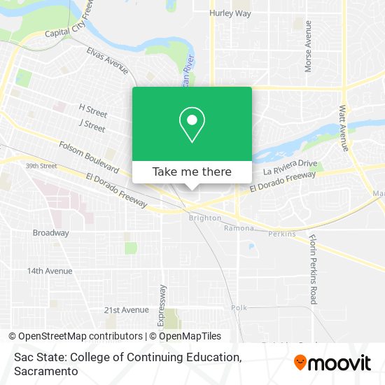 Sac State: College of Continuing Education map