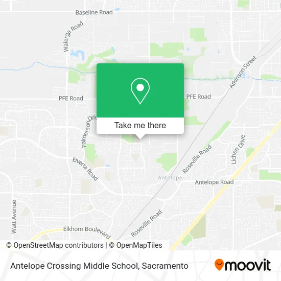 Mapa de Antelope Crossing Middle School