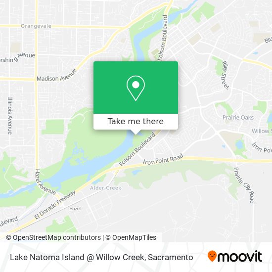 Lake Natoma Island @ Willow Creek map