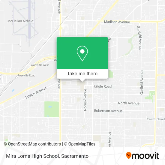 Mapa de Mira Loma High School