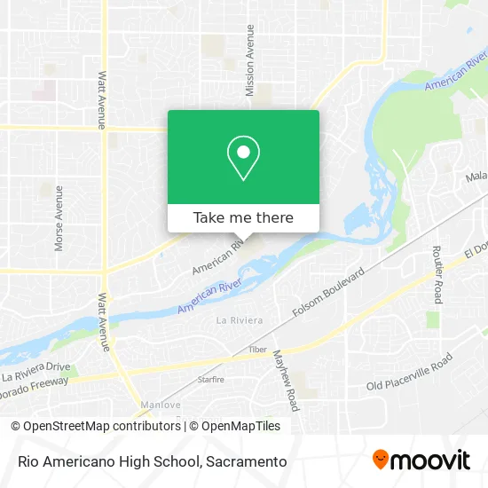Rio Americano High School map