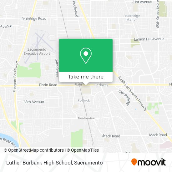 Luther Burbank High School map