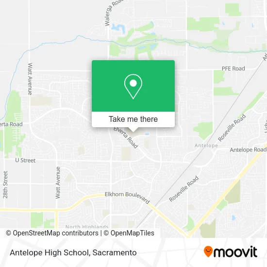 Mapa de Antelope High School