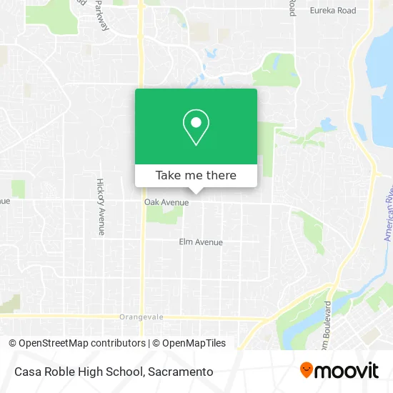 Mapa de Casa Roble High School