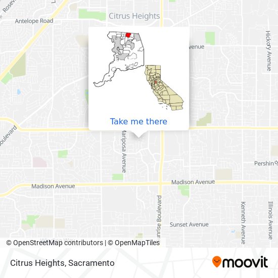 Citrus Heights map
