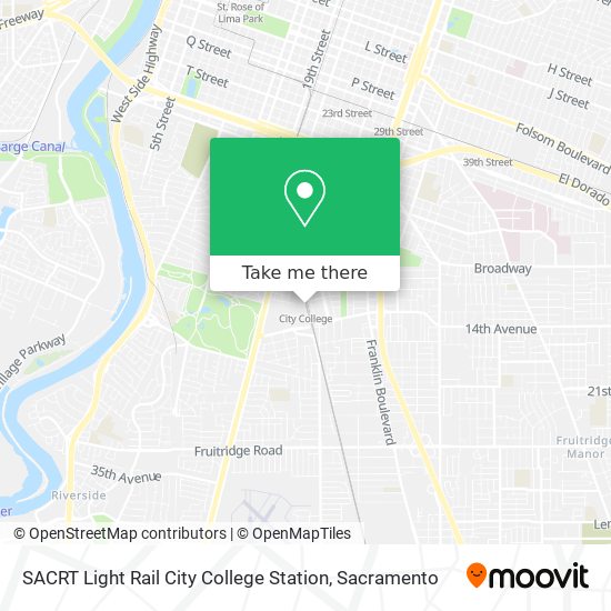 SACRT Light Rail City College Station map