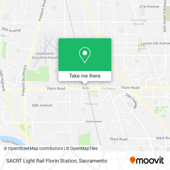 SACRT Light Rail Florin Station map