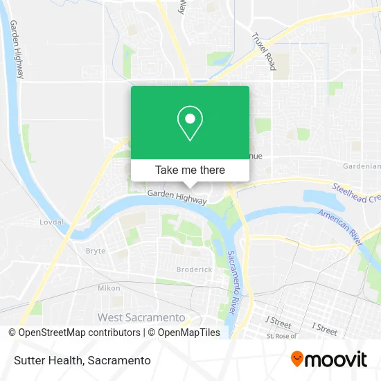 Mapa de Sutter Health