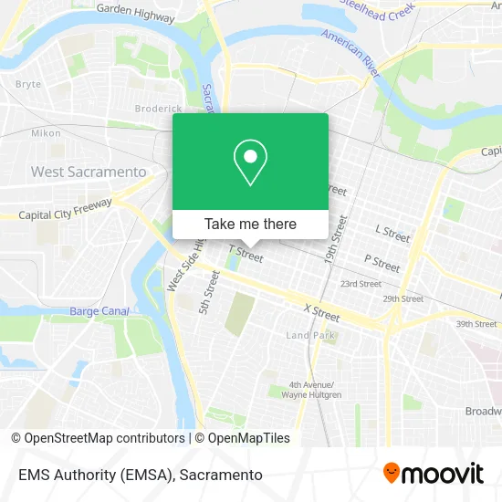 Mapa de EMS Authority (EMSA)