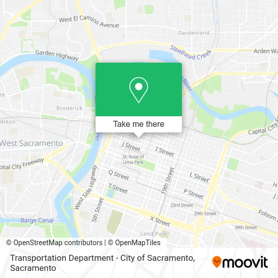 Mapa de Transportation Department - City of Sacramento