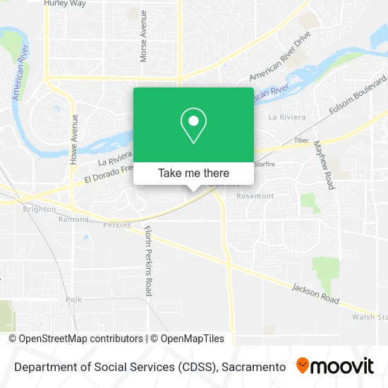 Mapa de Department of Social Services (CDSS)