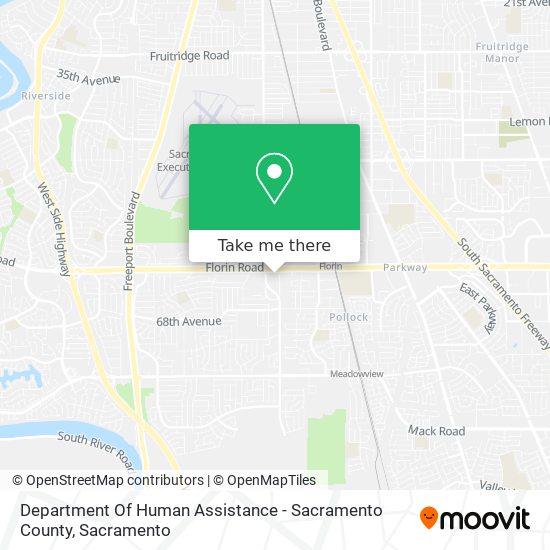 Mapa de Department Of Human Assistance - Sacramento County