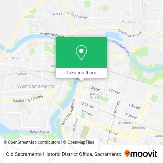 Mapa de Old Sacramento Historic District Office