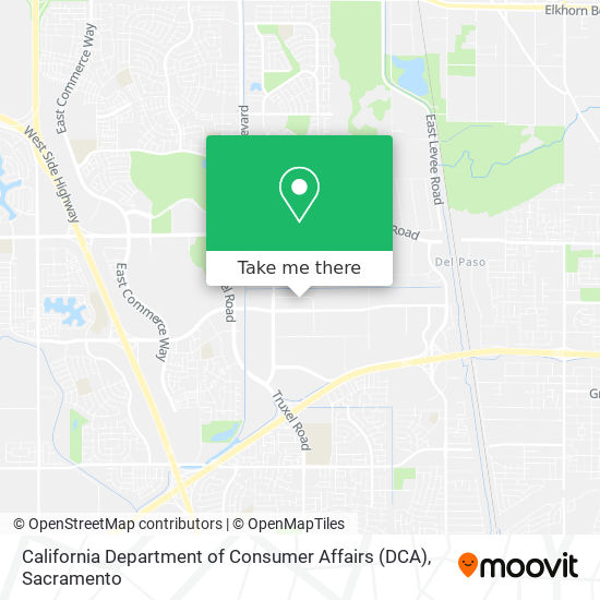 California Department of Consumer Affairs (DCA) map