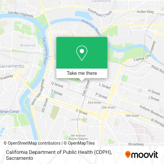 Mapa de California Department of Public Health (CDPH)