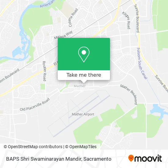 BAPS Shri Swaminarayan Mandir map