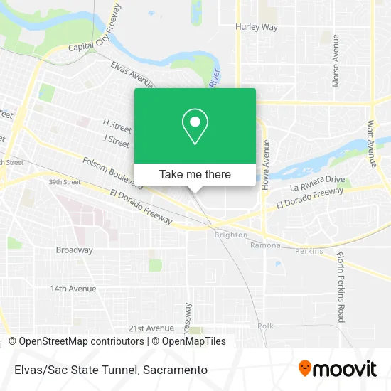 Mapa de Elvas/Sac State Tunnel