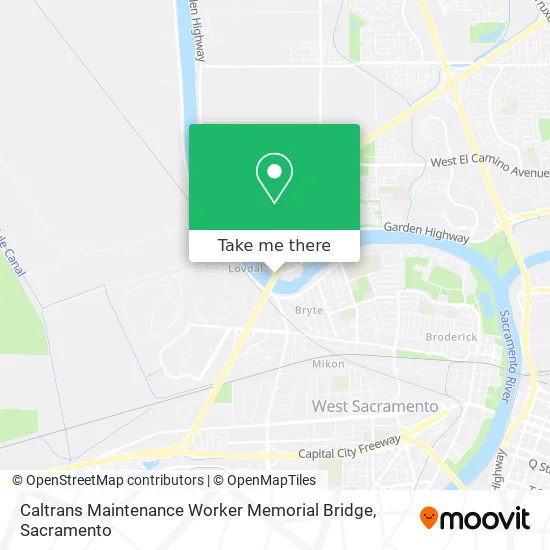 Caltrans Maintenance Worker Memorial Bridge map