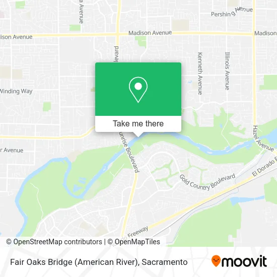 Mapa de Fair Oaks Bridge (American River)