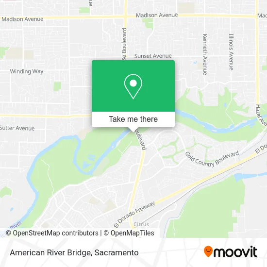 Mapa de American River Bridge