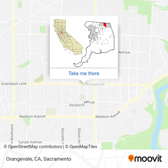 Orangevale, CA map