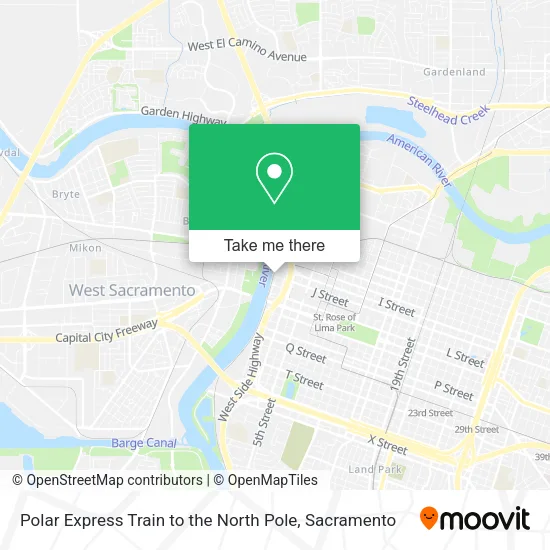 Polar Express Train to the North Pole map