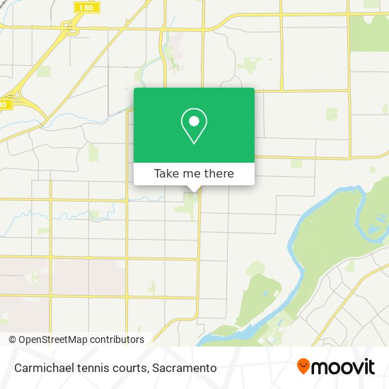 Carmichael tennis courts map