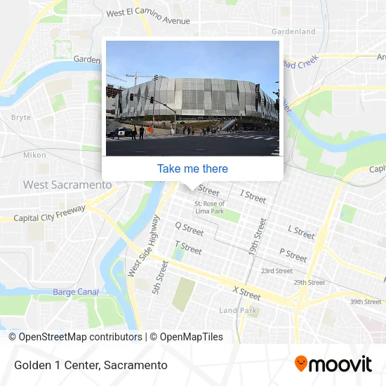 Golden 1 Center map