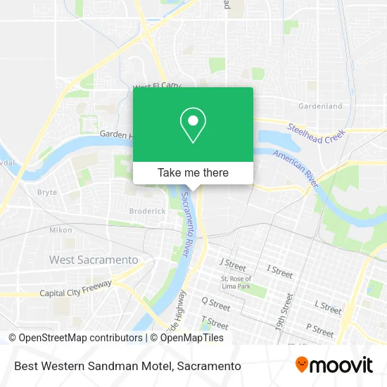 Mapa de Best Western Sandman Motel