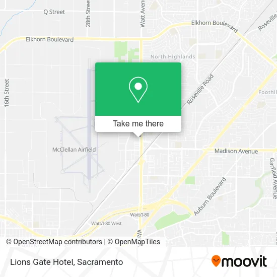 Mapa de Lions Gate Hotel