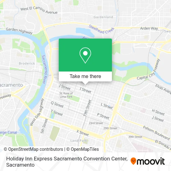 Holiday Inn Express Sacramento Convention Center map