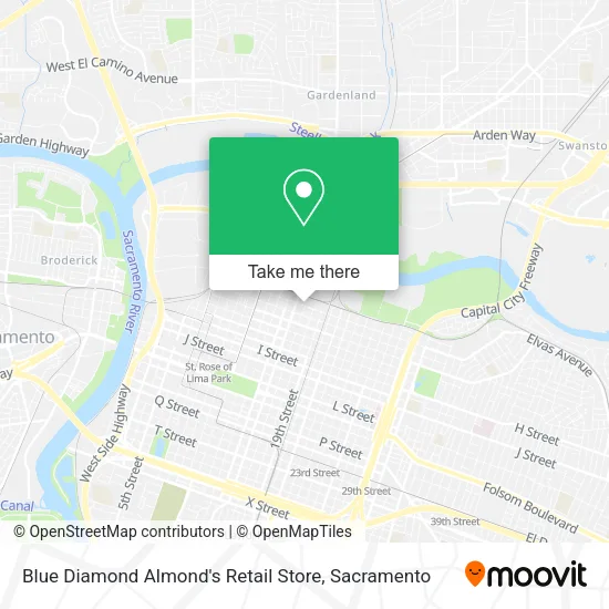 Mapa de Blue Diamond Almond's Retail Store