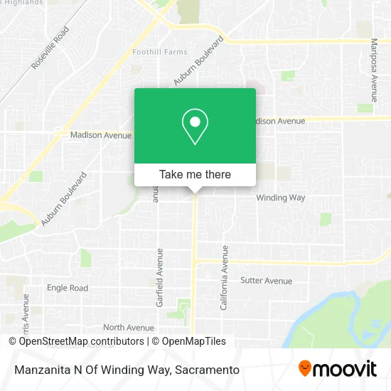 Manzanita N Of Winding Way map