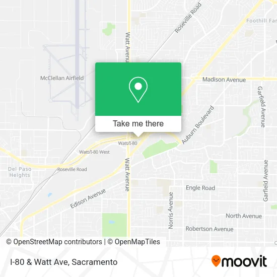 Mapa de I-80 & Watt Ave